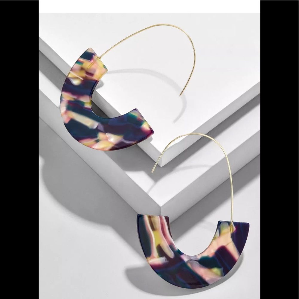 Multi color hoop Earring - Picture 2 of 6